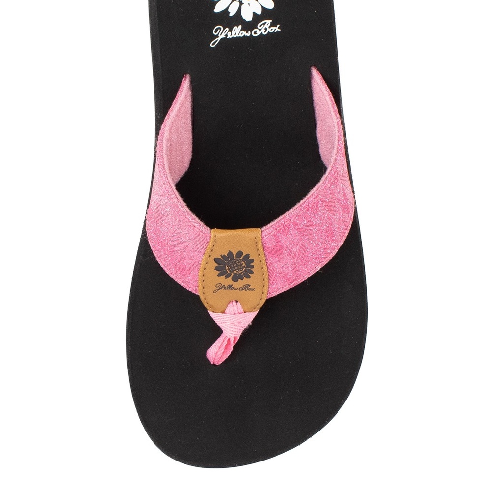YELLOW BOX FLOPS FONSIE FUCHSIA FLIP FLOP NEW IN BOX MEDIUM - Picture 4 of 4
